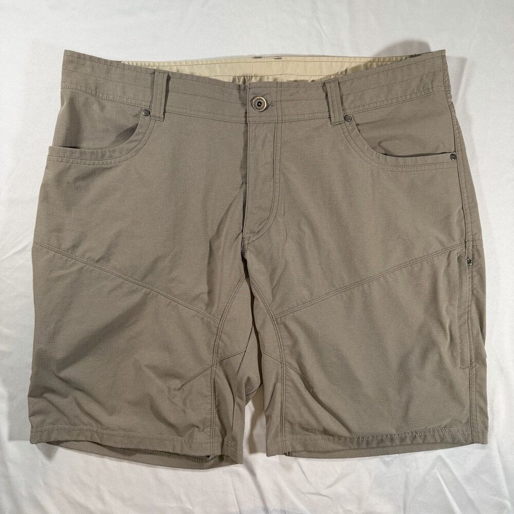 Kuhl Silencr Kargo Shorts Mens 40 Brown 10" Inseam Hiking Outdoor Ripstop